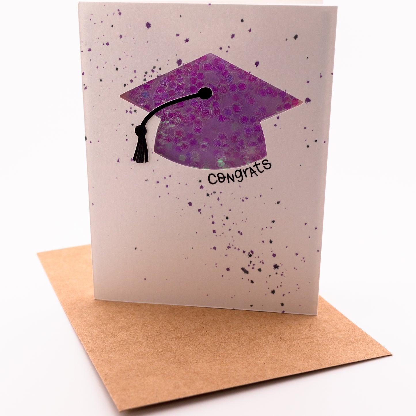 Grad Cap Money Slider - Handmade Greeting Card