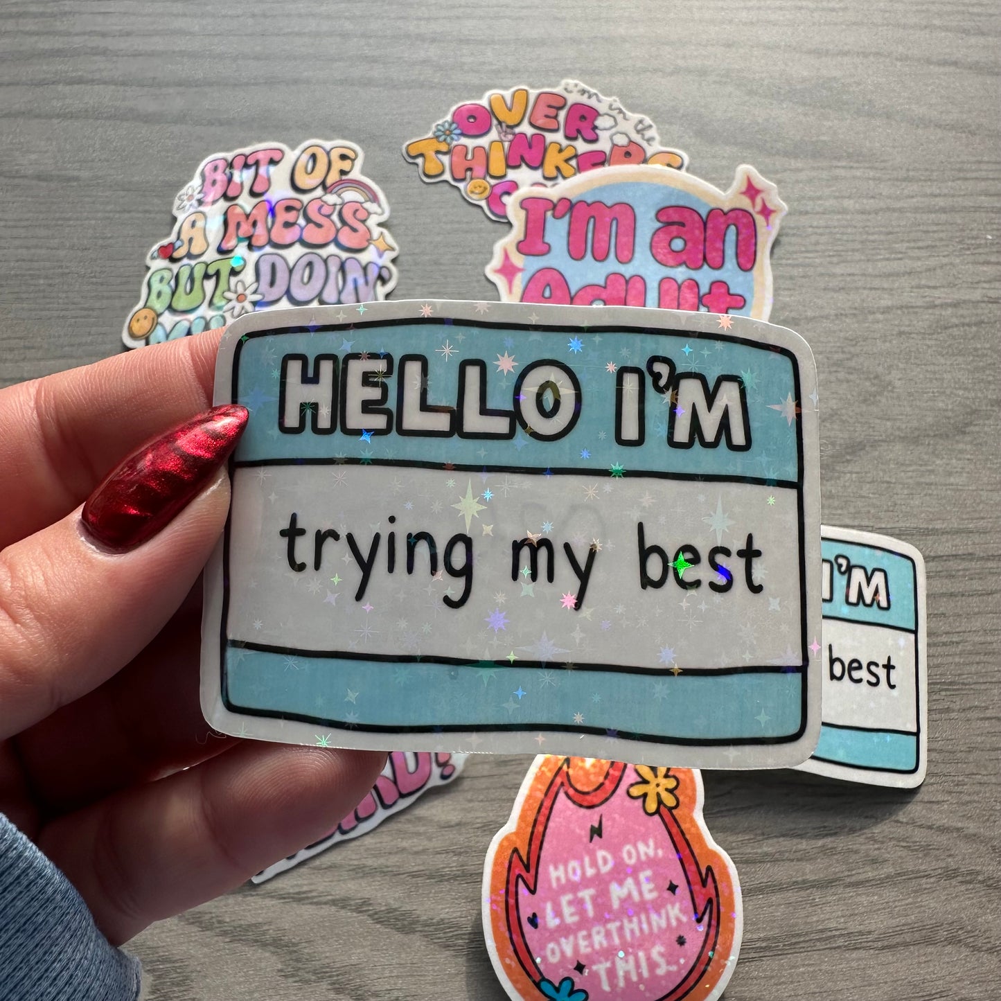 Hello I'm Trying my Best Vinyl Sticker