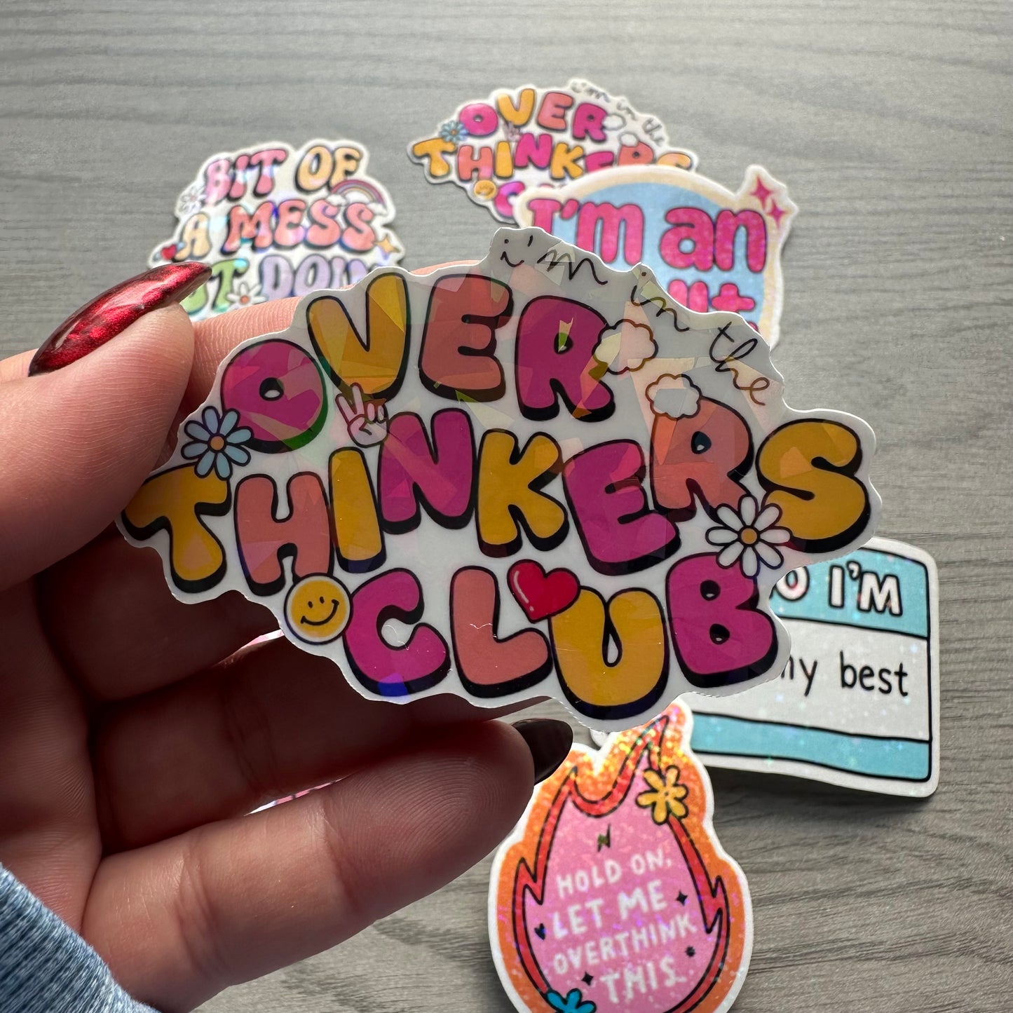 Over Thinker's Club Vinyl Sticker