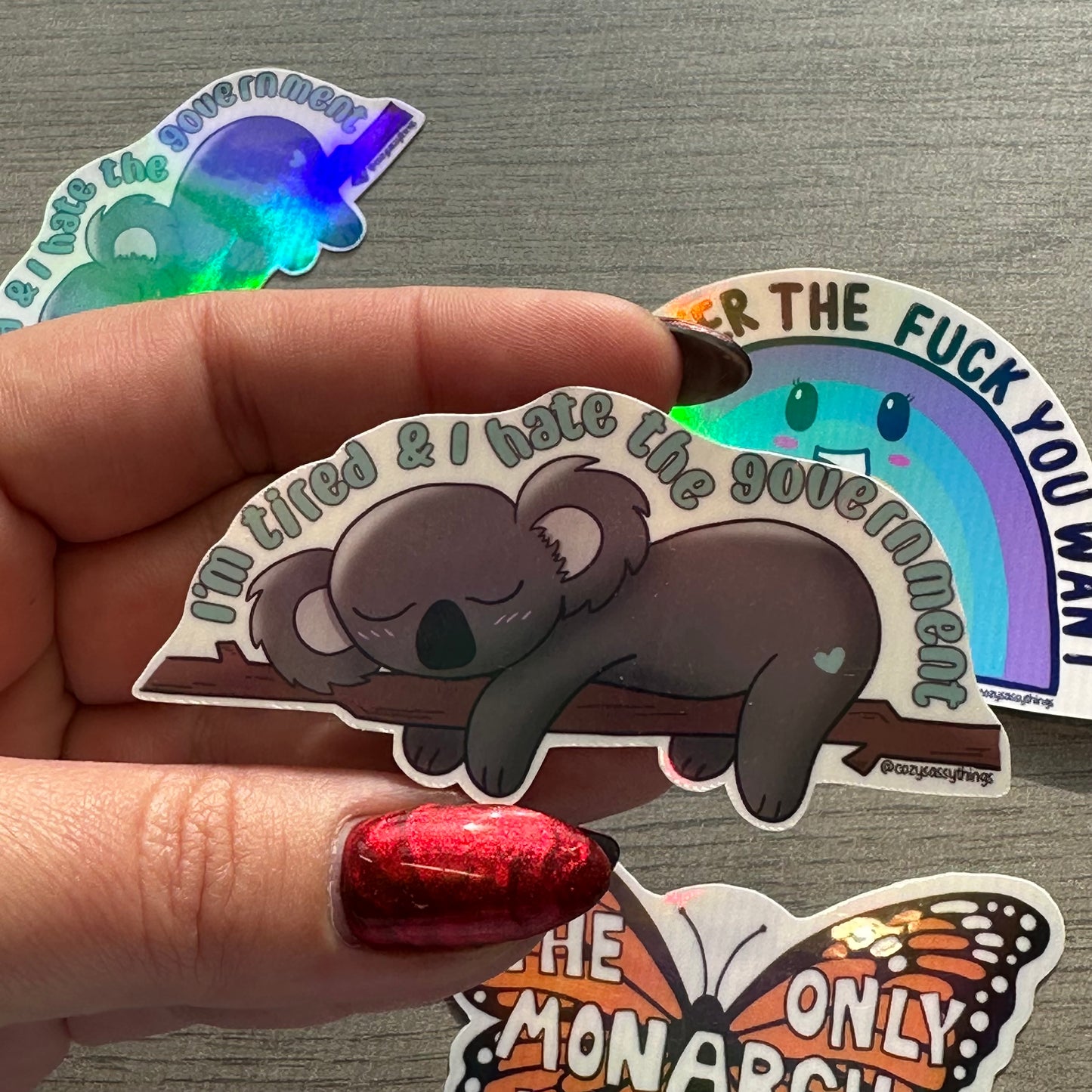 I'm Tired & I Hate the Gov. Vinyl Sticker