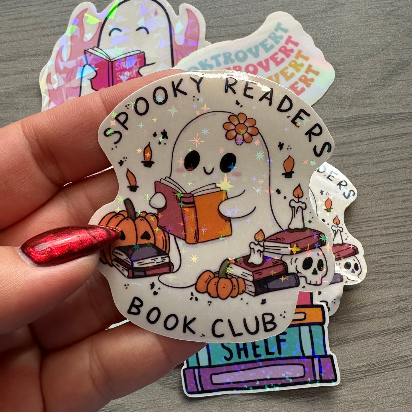 Spooky Readers Book Club Vinyl Sticker