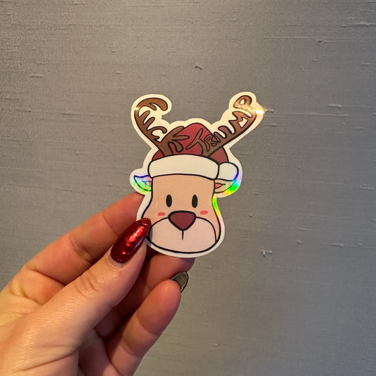 F** Trump Reindeer Vinyl Sticker