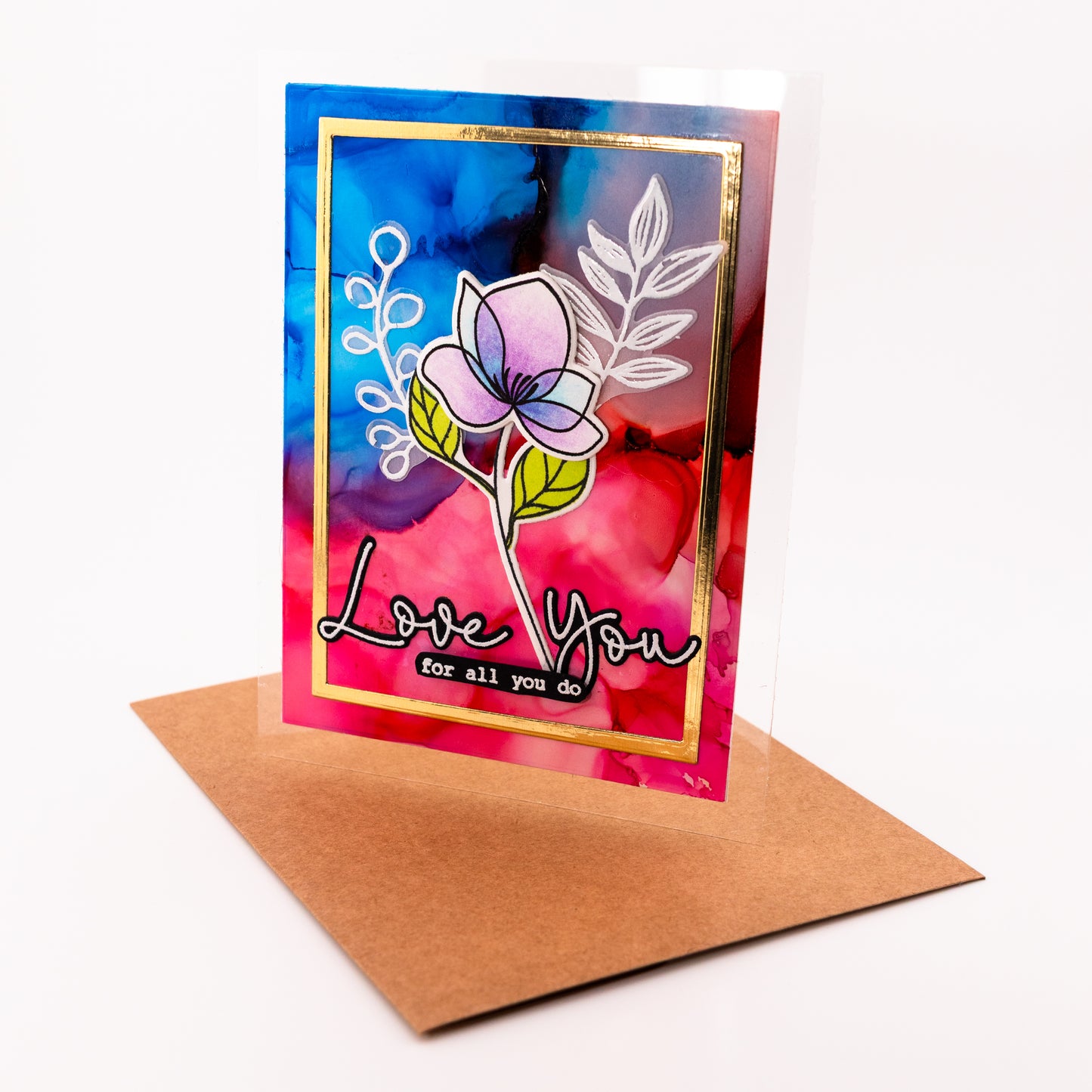 Love You For All You Do - Handmade Greeting Card