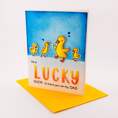 Lucky Duck Daddy - Handmade Greeting Card