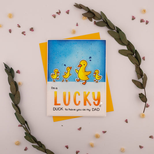 Lucky Duck Daddy - Handmade Greeting Card