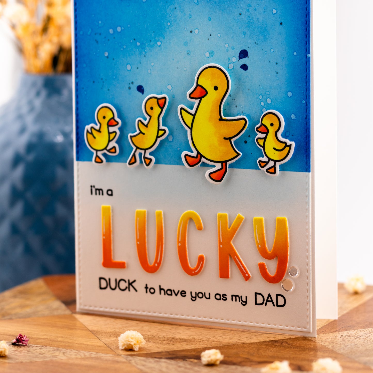 Lucky Duck Daddy - Handmade Greeting Card