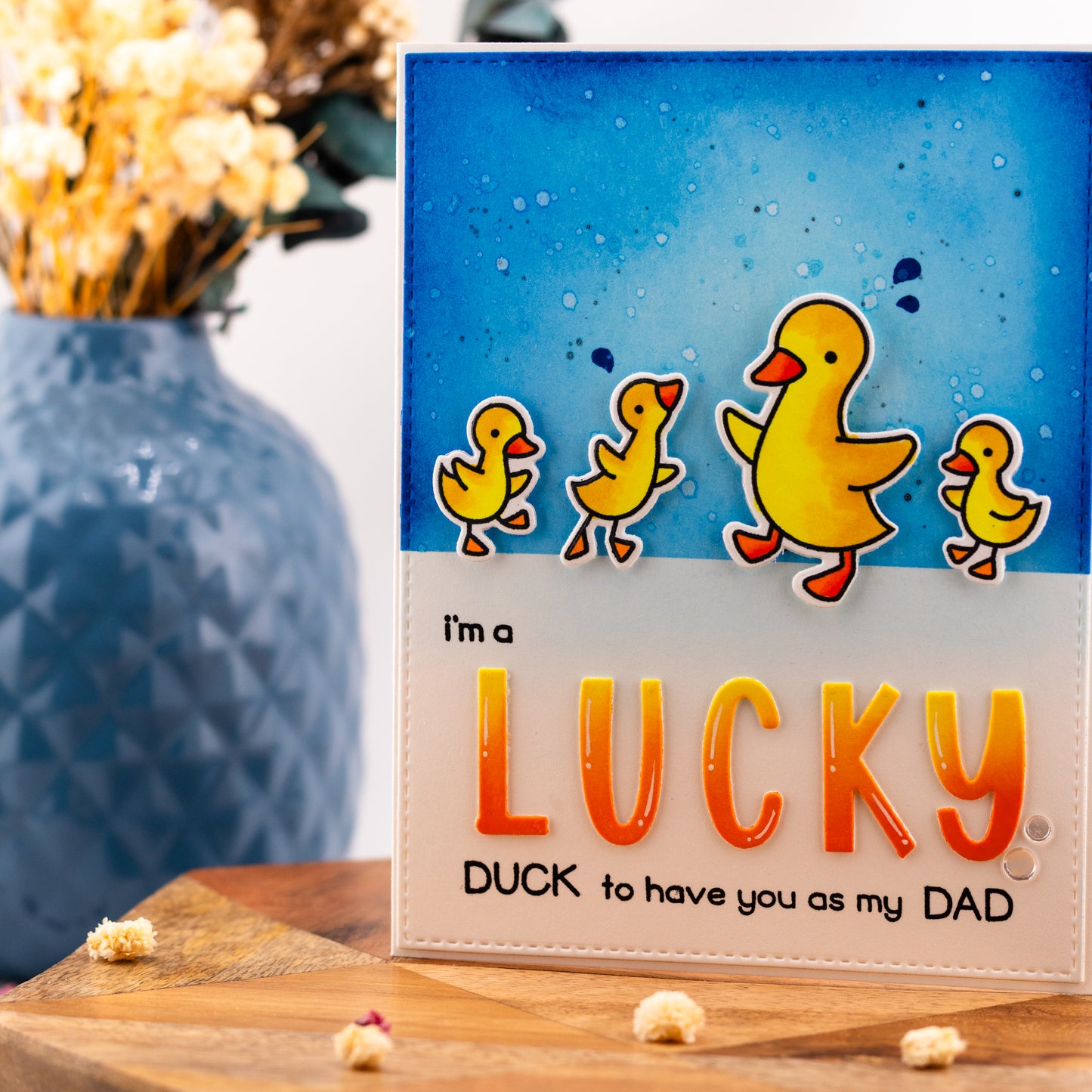 Lucky Duck Daddy - Handmade Greeting Card