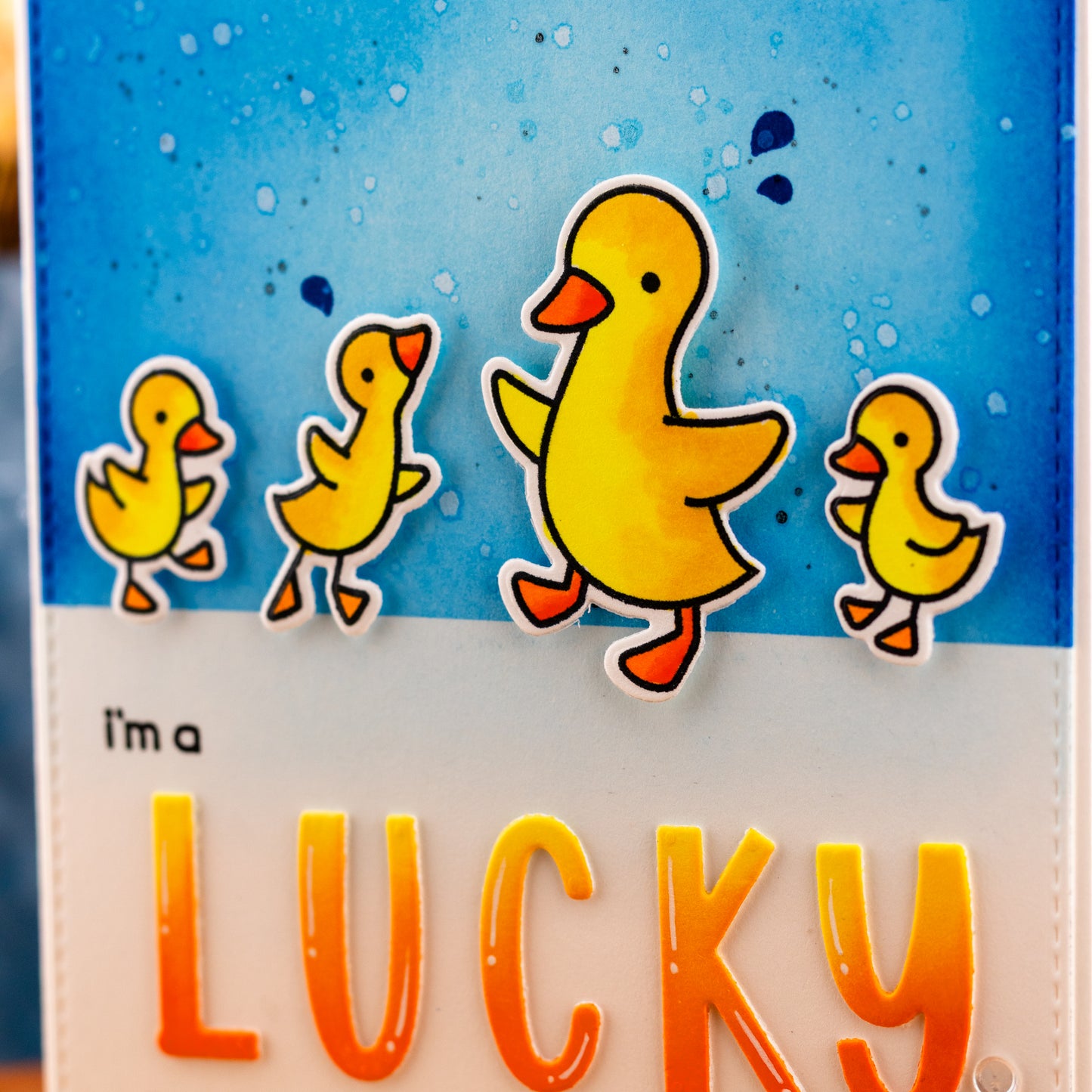 Lucky Duck Daddy - Handmade Greeting Card