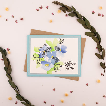 Floral Mother's Day - Handmade Greeting Card