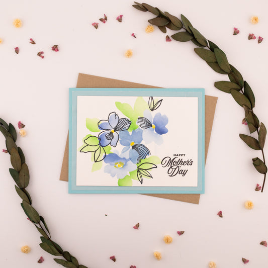 Floral Mother's Day - Handmade Greeting Card