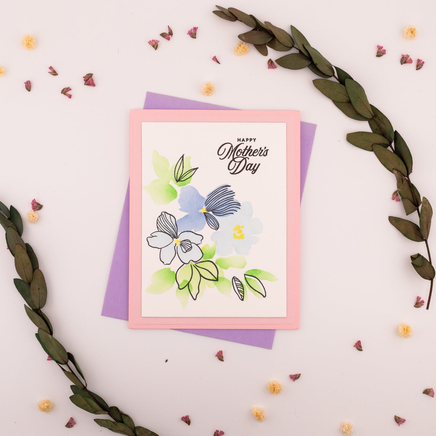 Floral Mother's Day - Handmade Greeting Card