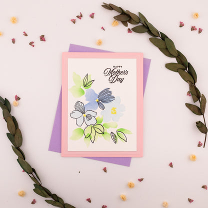 Floral Mother's Day - Handmade Greeting Card