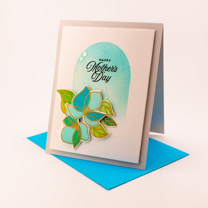Arched Flowers - Handmade Greeting Card