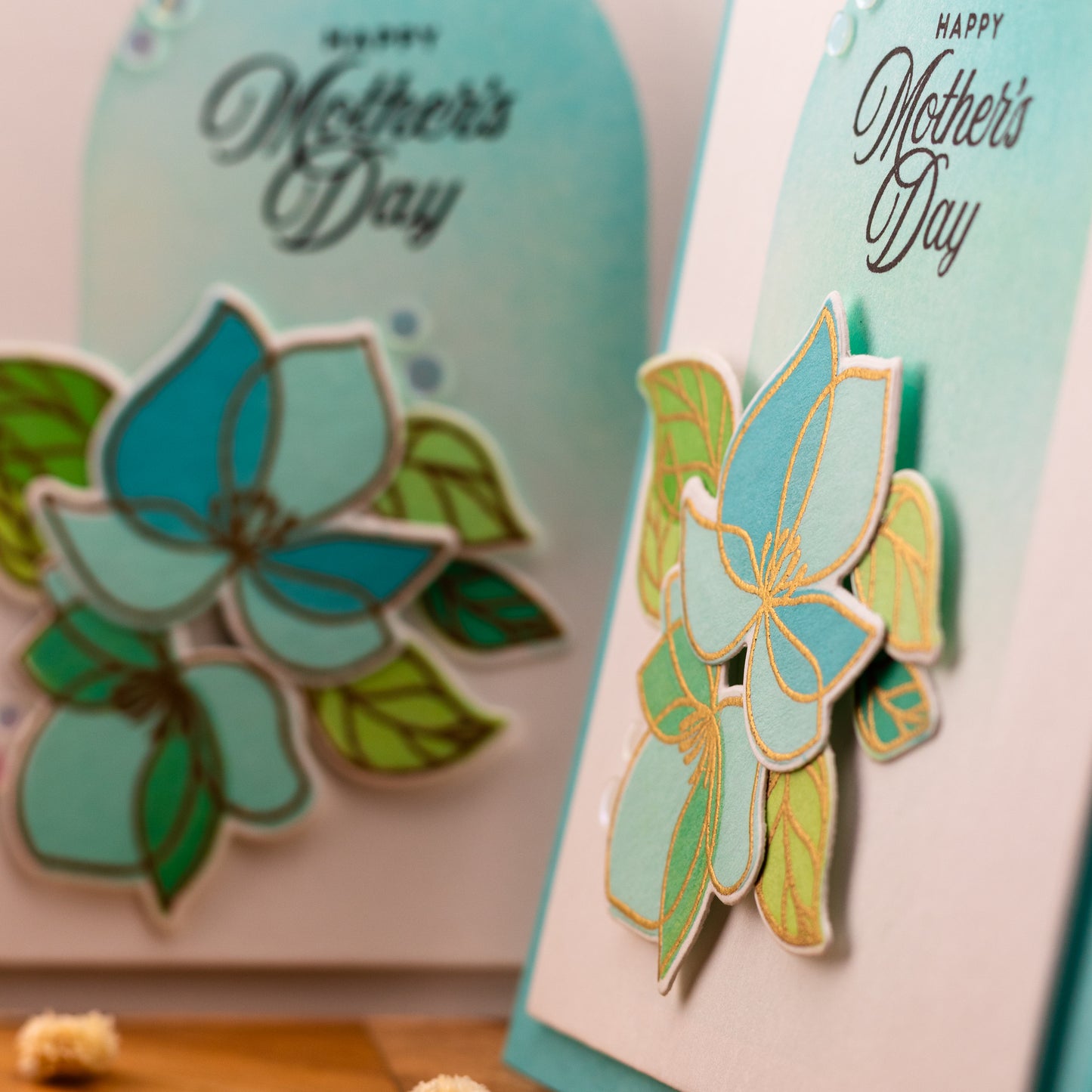 Arched Flowers - Handmade Greeting Card
