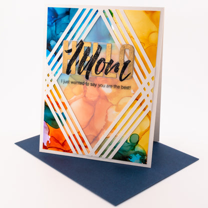 Hello, Mom - Handmade Greeting Card