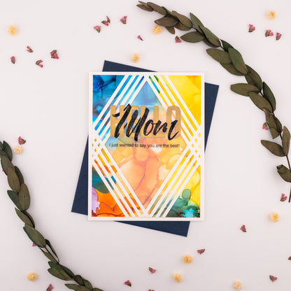 Hello, Mom - Handmade Greeting Card