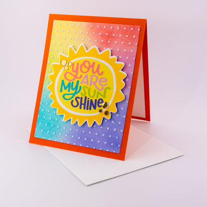 Rainbow Sunshine - Handmade Greeting Card