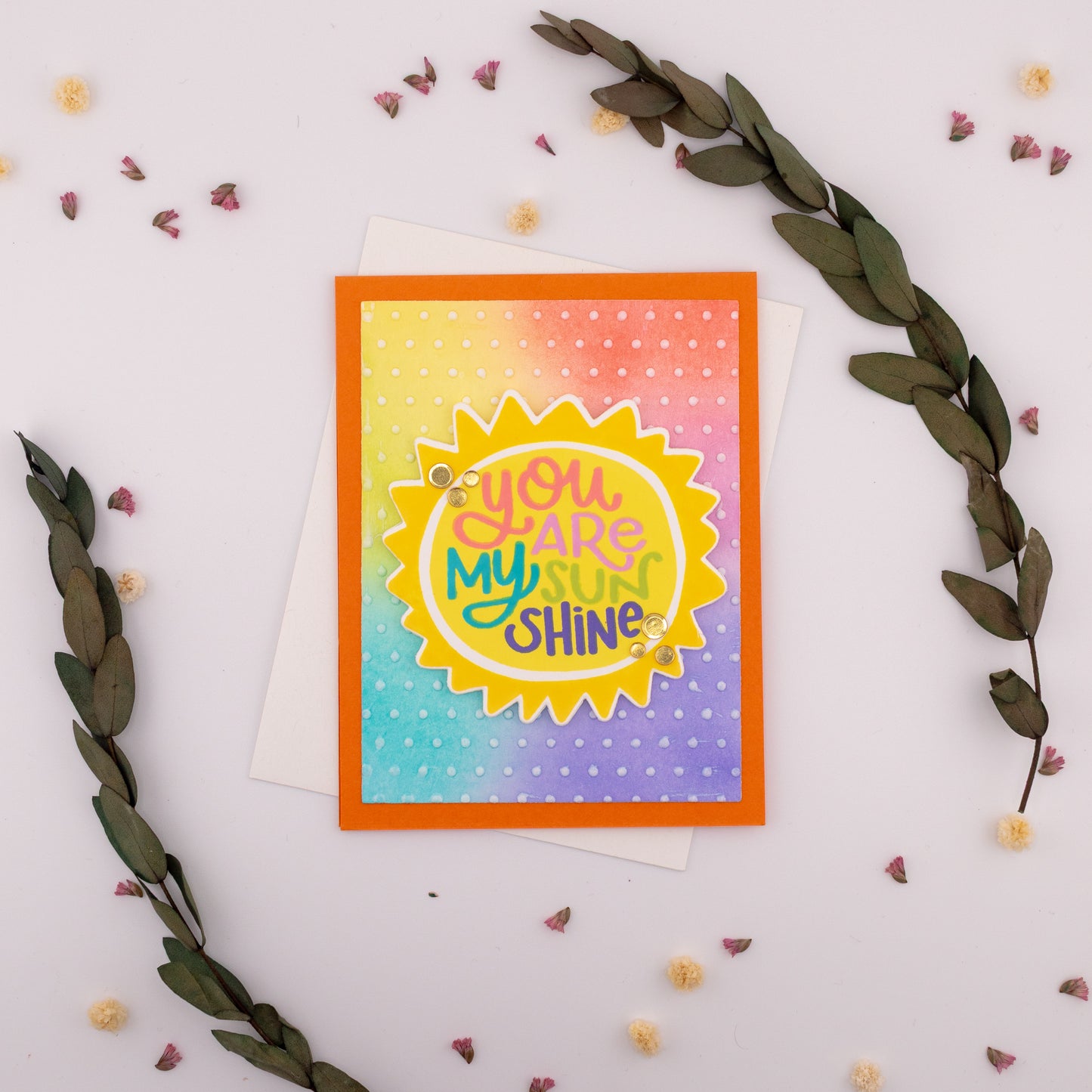 Rainbow Sunshine - Handmade Greeting Card
