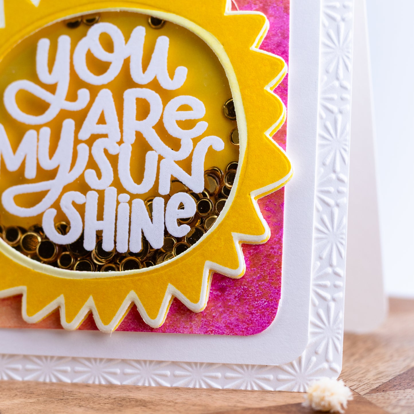 You are my Sunshine - Shaker - Handmade Greeting Card