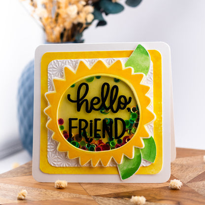Hello, Friend - Shaker - Handmade Greeting Card