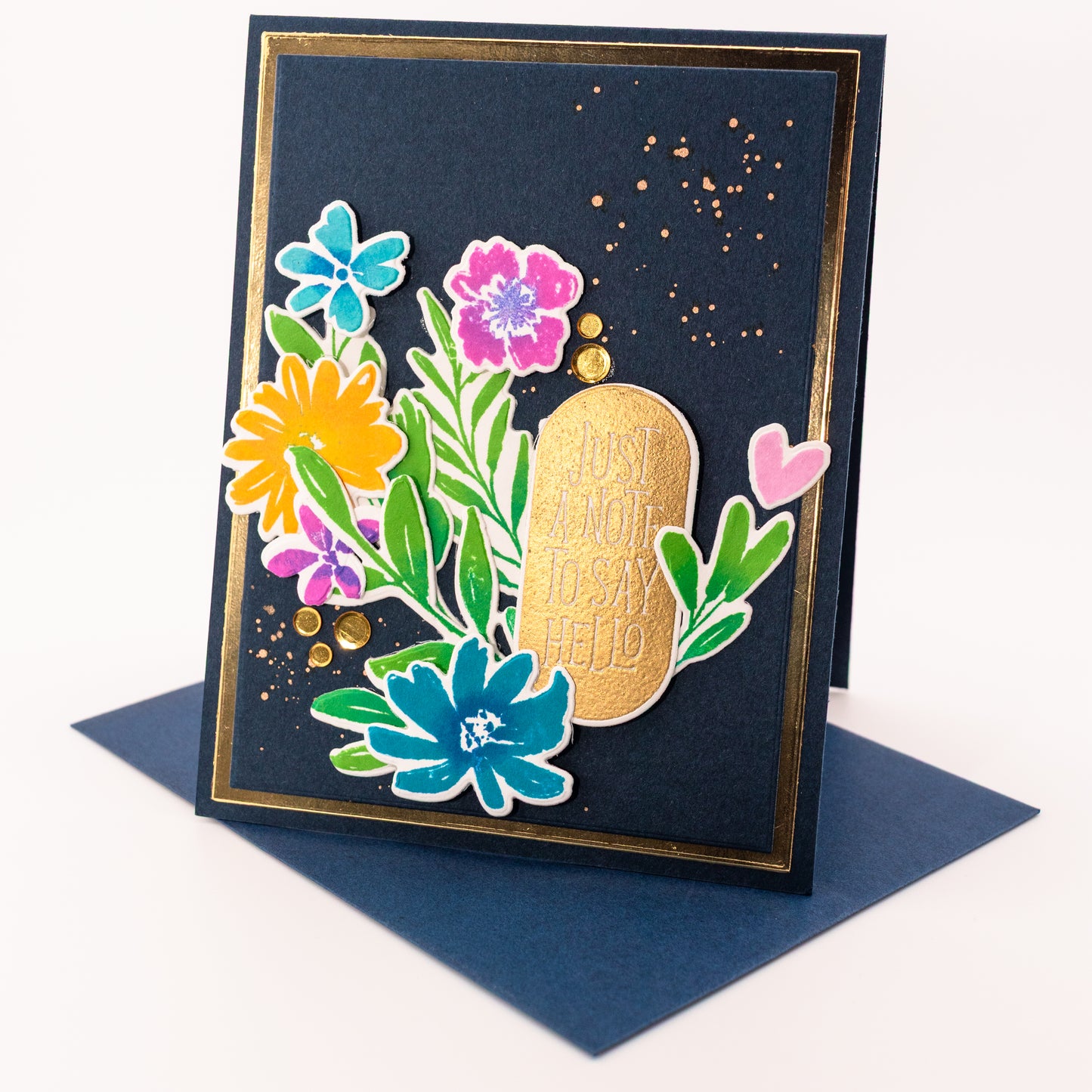 Just a Note - Flowers - Handmade Greeting Card