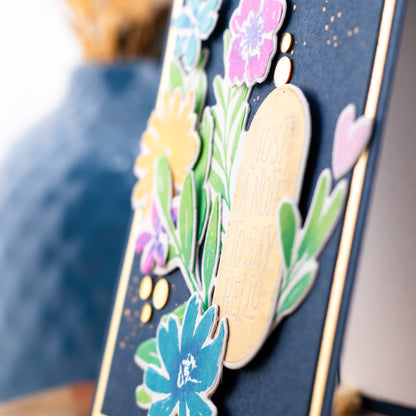 Just a Note - Flowers - Handmade Greeting Card