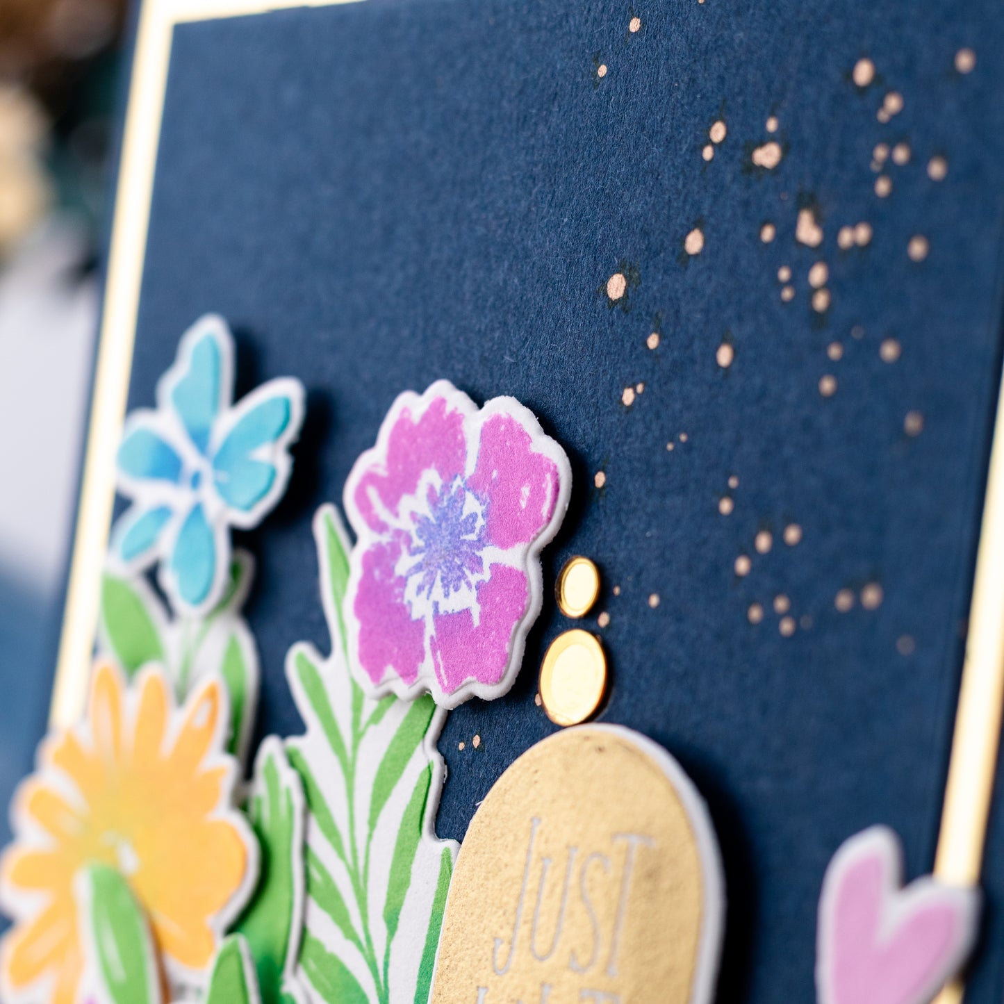 Just a Note - Flowers - Handmade Greeting Card