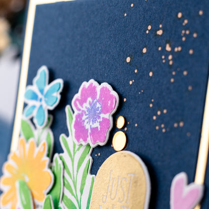 Just a Note - Flowers - Handmade Greeting Card
