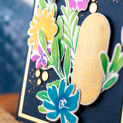 Just a Note - Flowers - Handmade Greeting Card