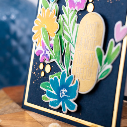 Just a Note - Flowers - Handmade Greeting Card
