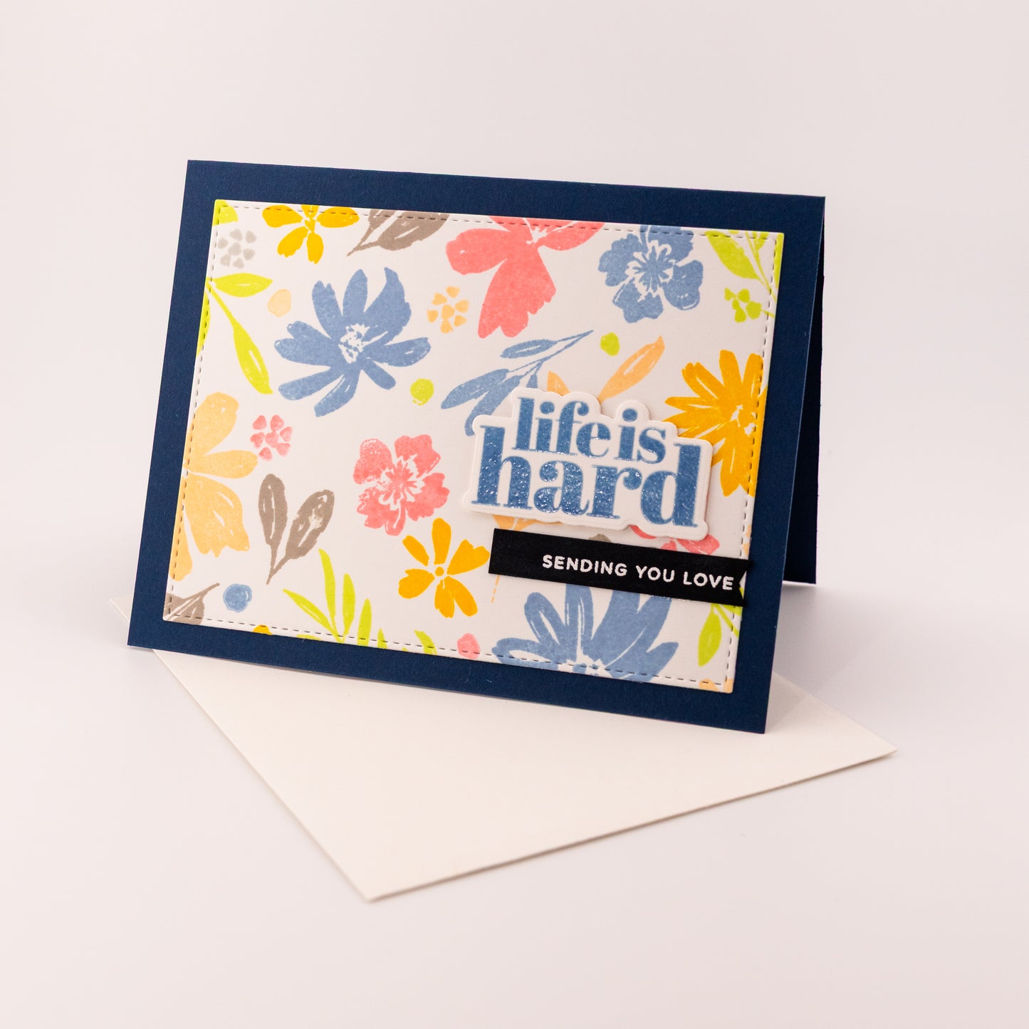 Life's Hard Pastel Colors - Handmade Greeting Card