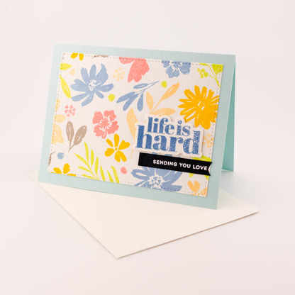 Life's Hard Pastel Colors - Handmade Greeting Card