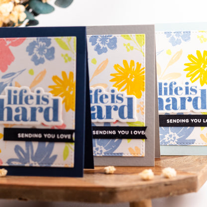 Life's Hard Pastel Colors - Handmade Greeting Card