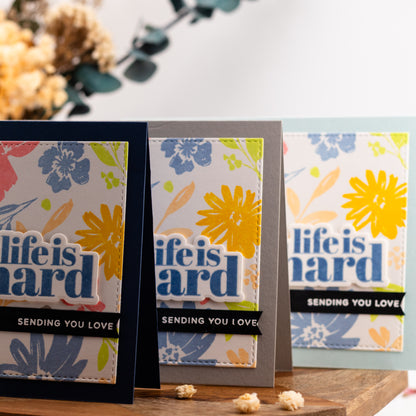 Life's Hard Pastel Colors - Handmade Greeting Card