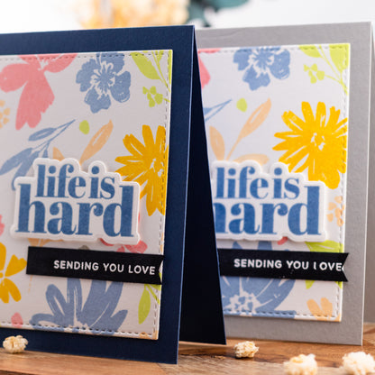 Life's Hard Pastel Colors - Handmade Greeting Card