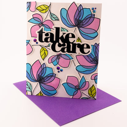 Multi Flowers - Handmade Greeting Card