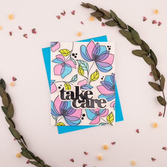 Multi Flowers - Handmade Greeting Card