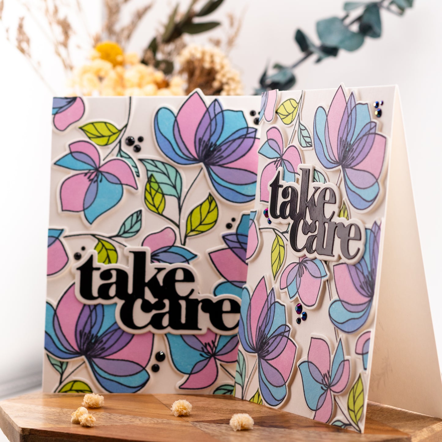 Multi Flowers - Handmade Greeting Card