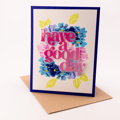 Flower Wheel - Handmade Greeting Card