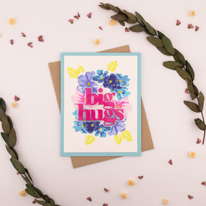 Flower Wheel - Handmade Greeting Card