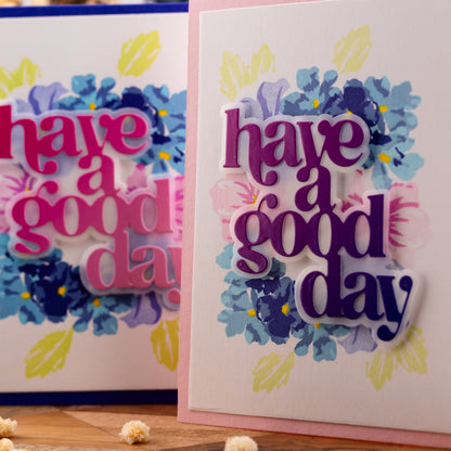 Flower Wheel - Handmade Greeting Card