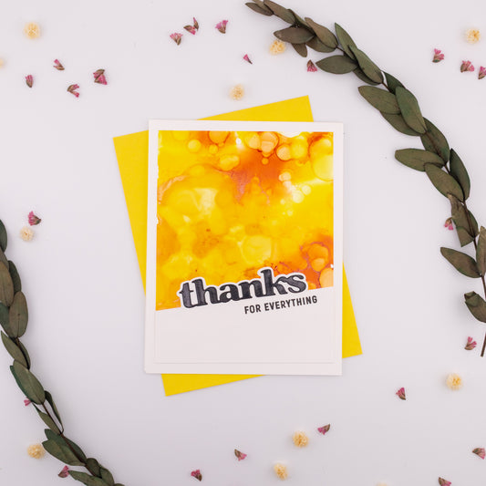 Thanks for Everything - Handmade Greeting Card
