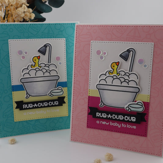 Two colorful coasters with cartoon designs on a white surface.