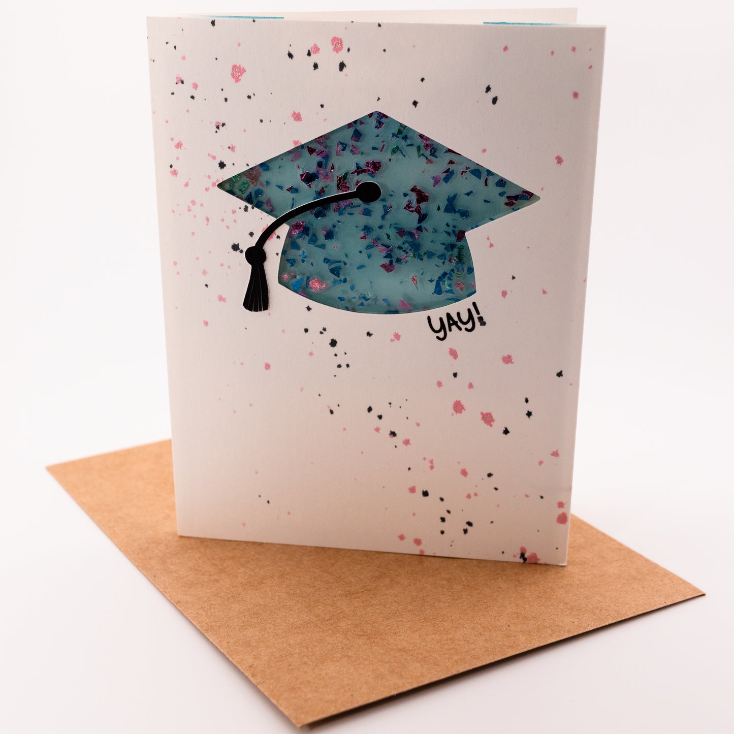 Grad Cap Money Slider - Handmade Greeting Card