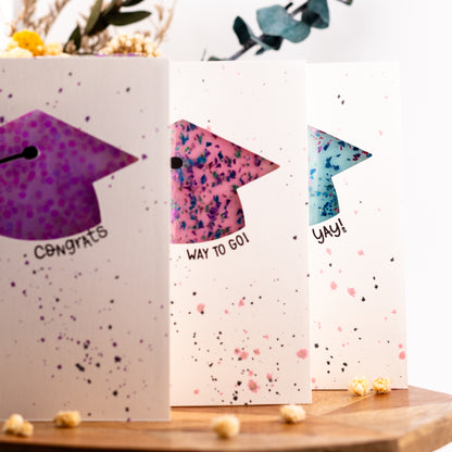 Grad Cap Money Slider - Handmade Greeting Card