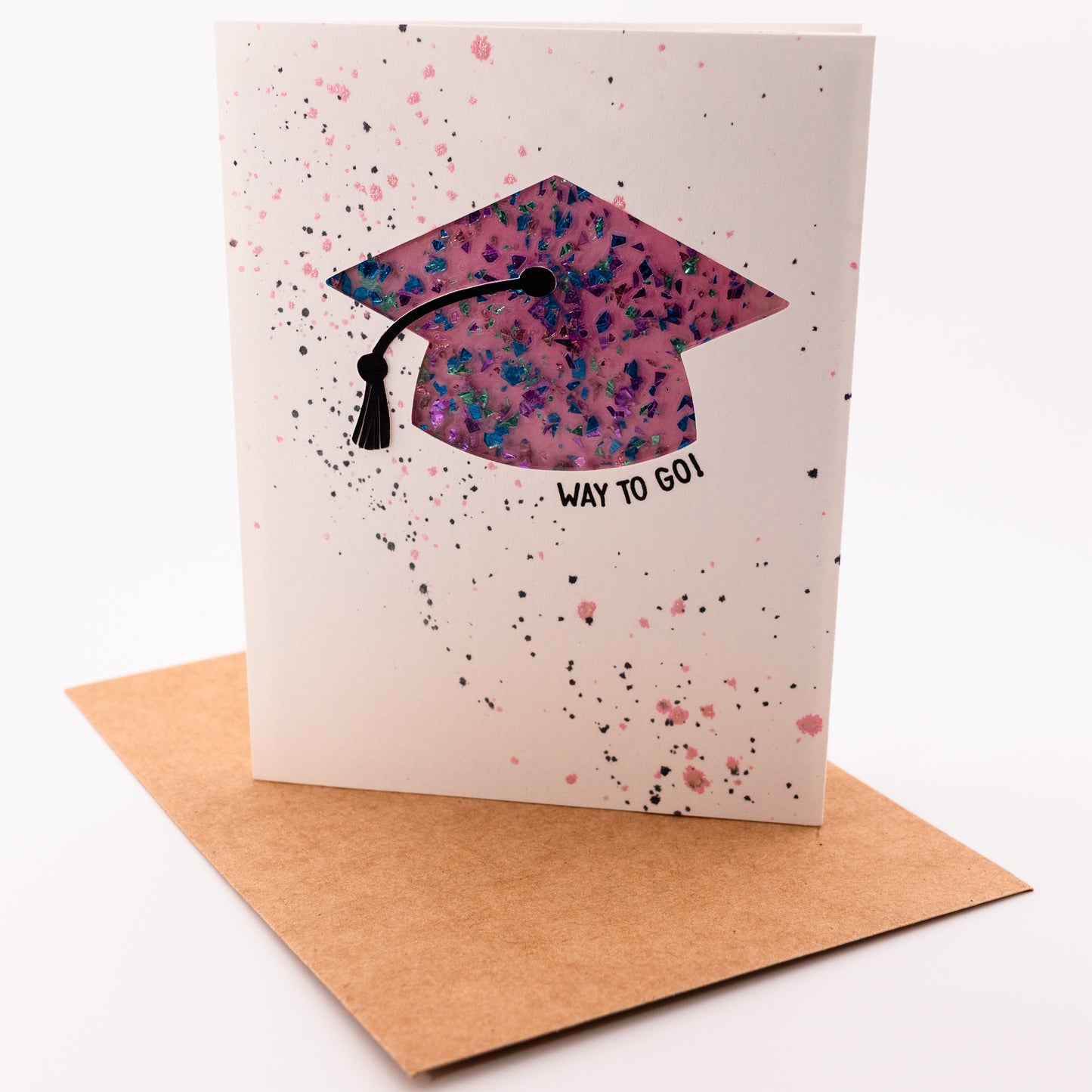 Grad Cap Money Slider - Handmade Greeting Card