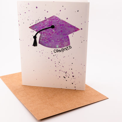 Grad Cap Money Slider - Handmade Greeting Card