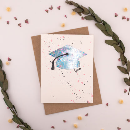 Grad Cap Money Slider - Handmade Greeting Card