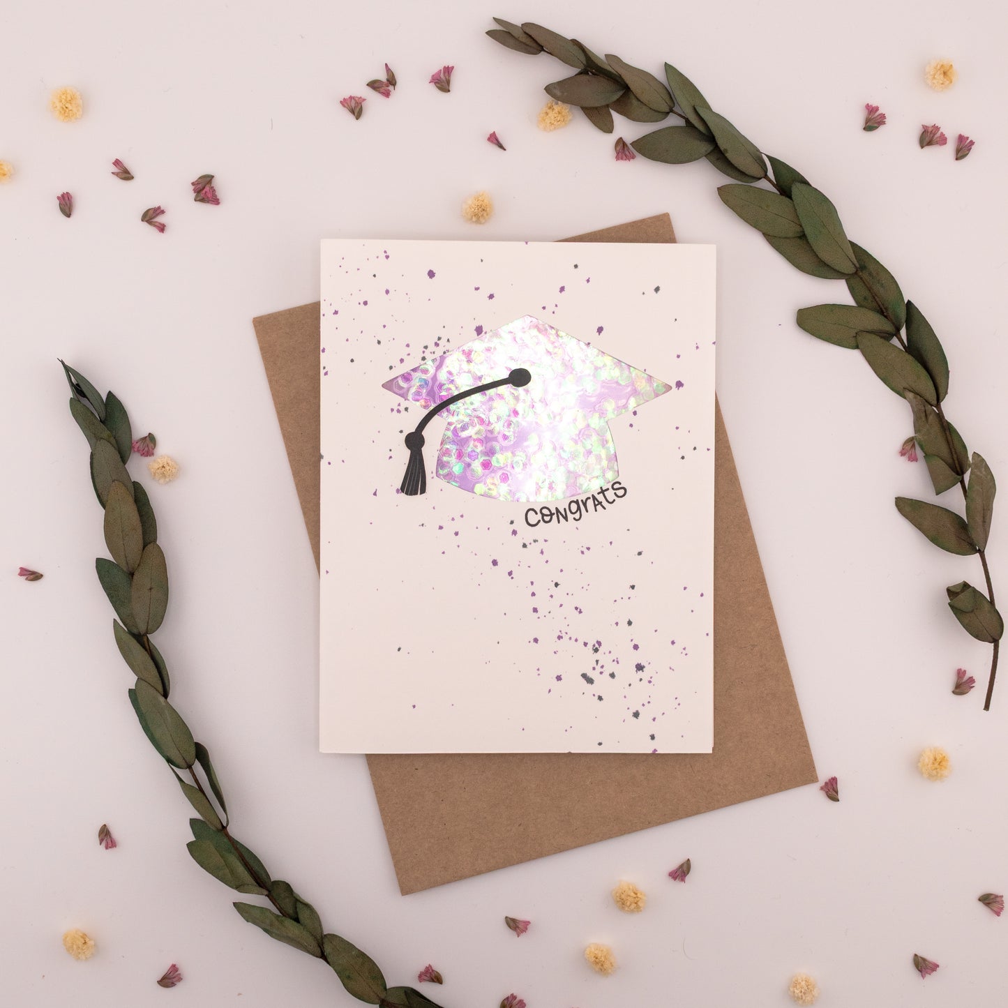 Grad Cap Money Slider - Handmade Greeting Card