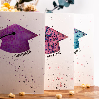 Grad Cap Money Slider - Handmade Greeting Card